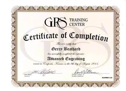 Advanced Engraving Certificate