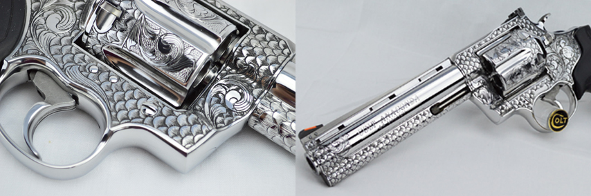 Colbert Collection Colt Anaconda with Snake Scales and American Scroll