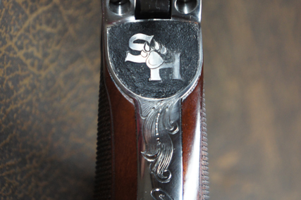 Closeup of the Engraved Runnin' Man Backstrop Top