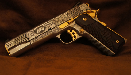 Left Side of Engraved S&W 1911