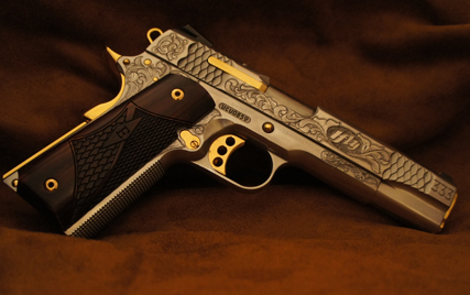 Right Side of Engraved S&W 1911